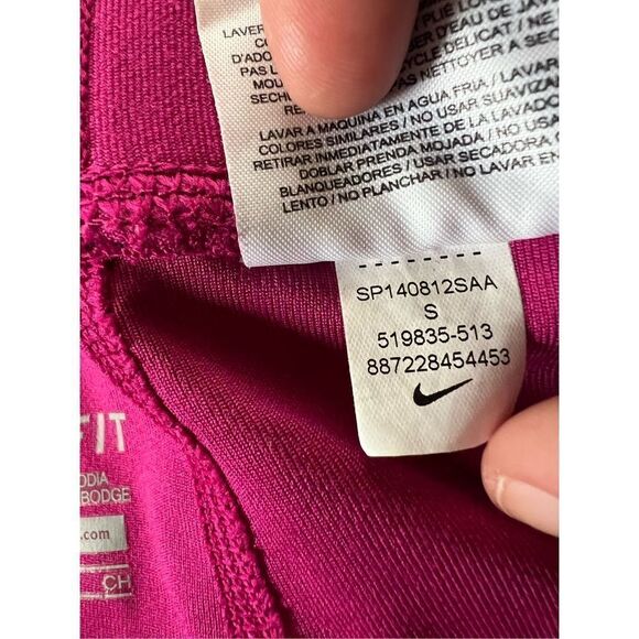 Nike Berry Pink Black Dri Fit Tempo Athletic Shorts Women's Small - Picture 4 of 6